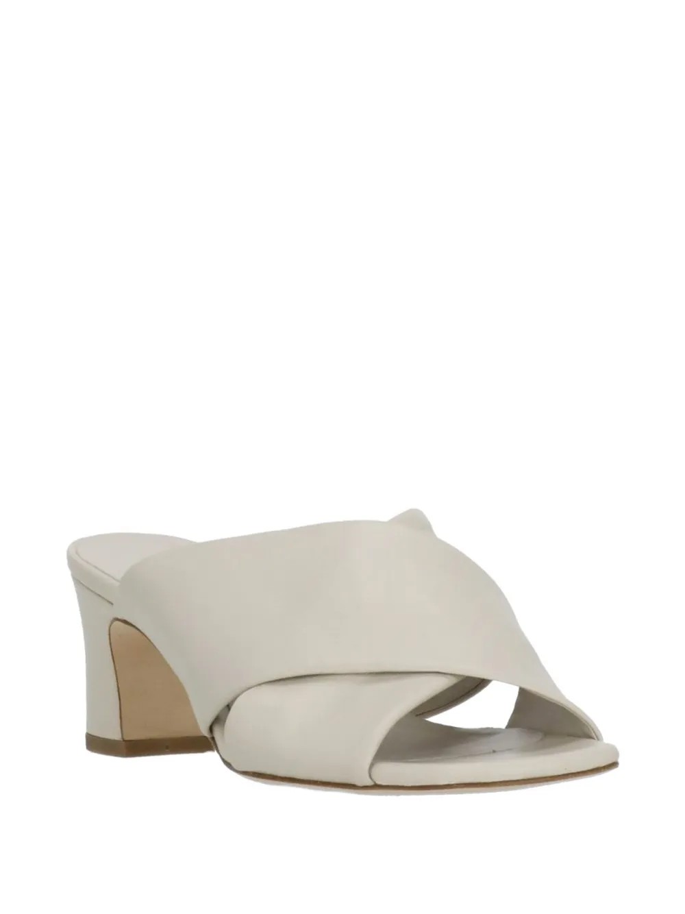Julie Dee crossover-strap block-heel sandals Beige