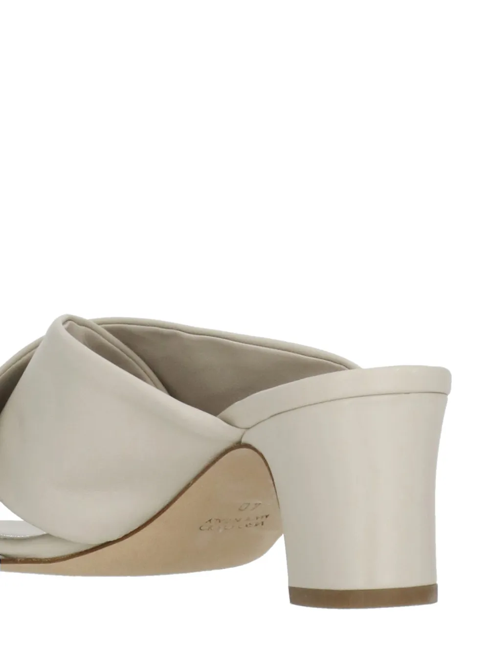 Julie Dee crossover-strap block-heel sandals Beige