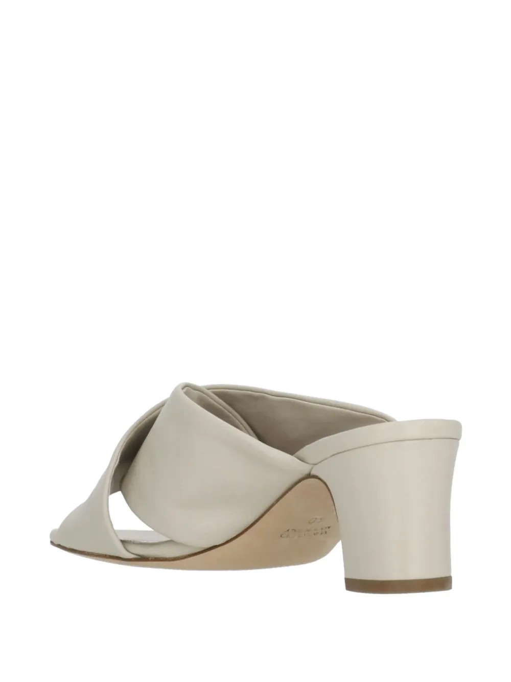 Julie Dee crossover-strap block-heel sandals Beige