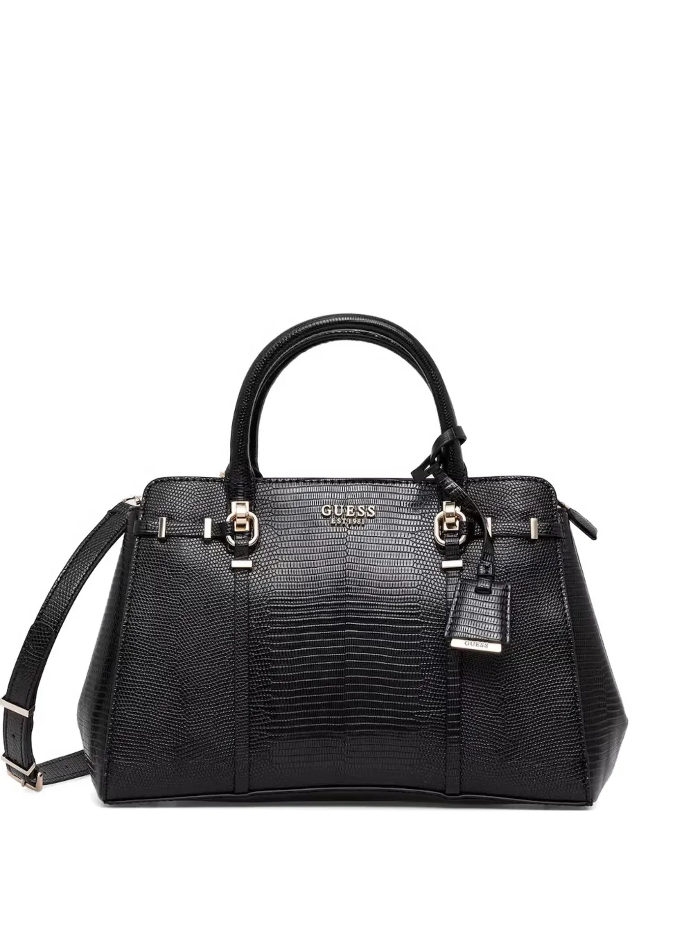 GUESS USA lizard-effect tote bag - Black