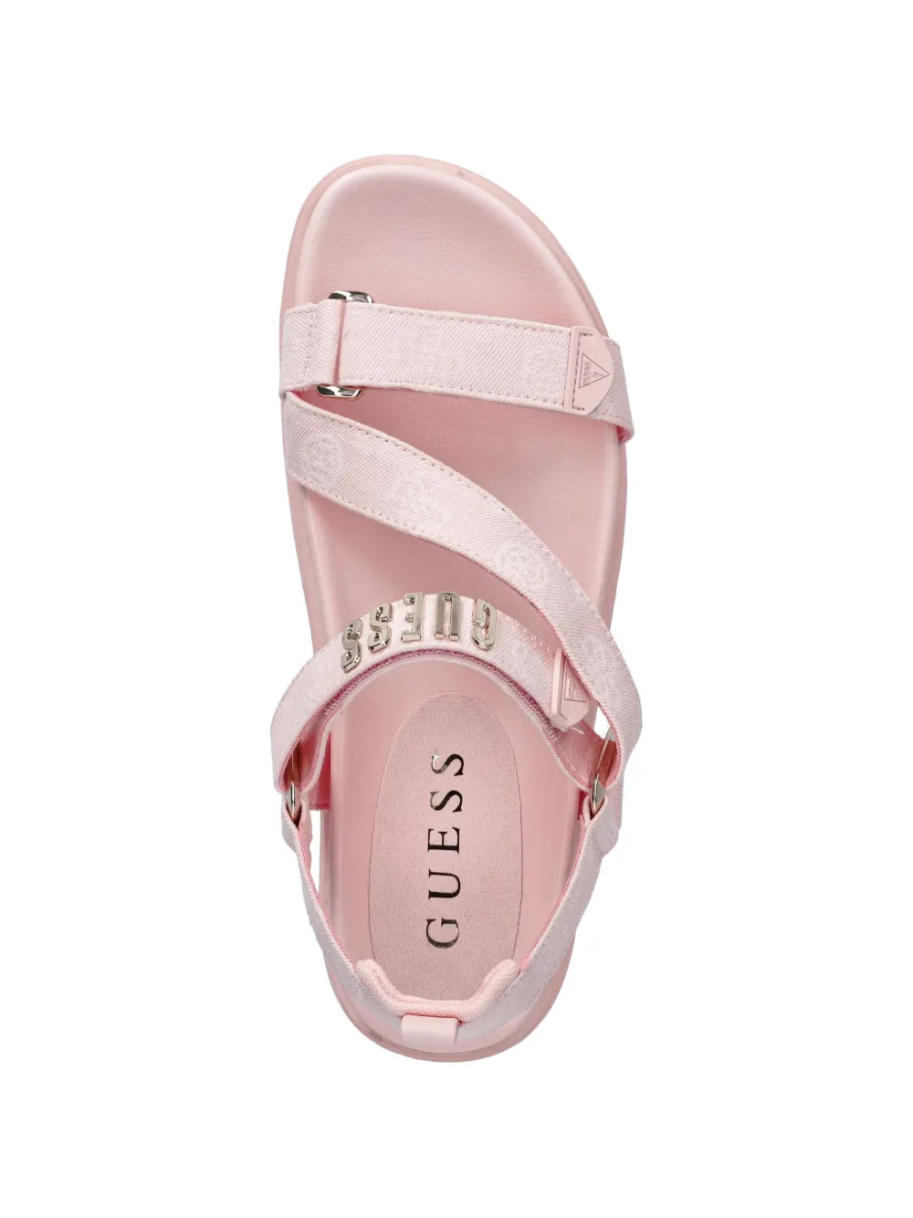 GUESS USA Fetta logo-plaque sandals Roze