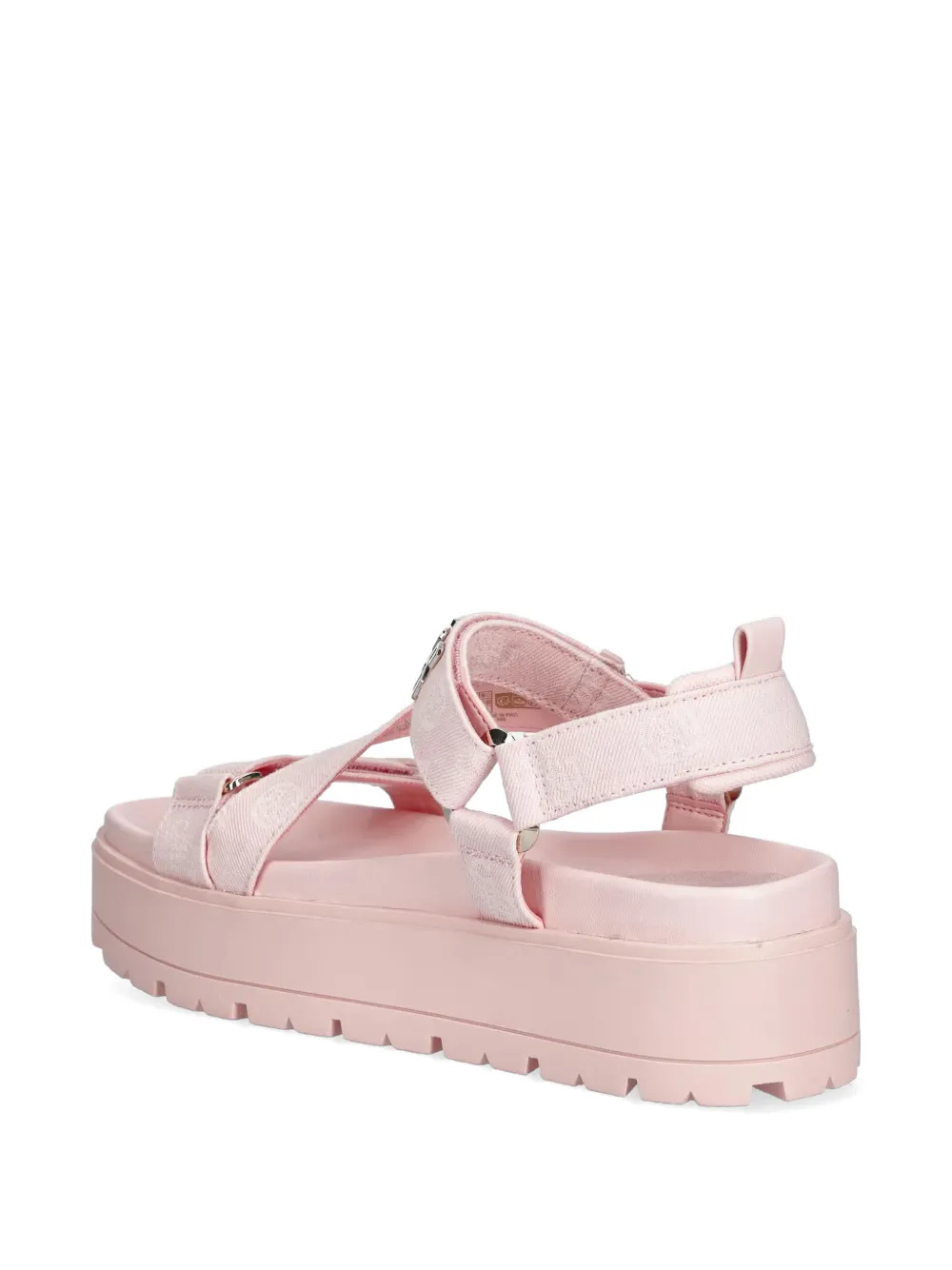 GUESS USA Fetta logo-plaque sandals Roze