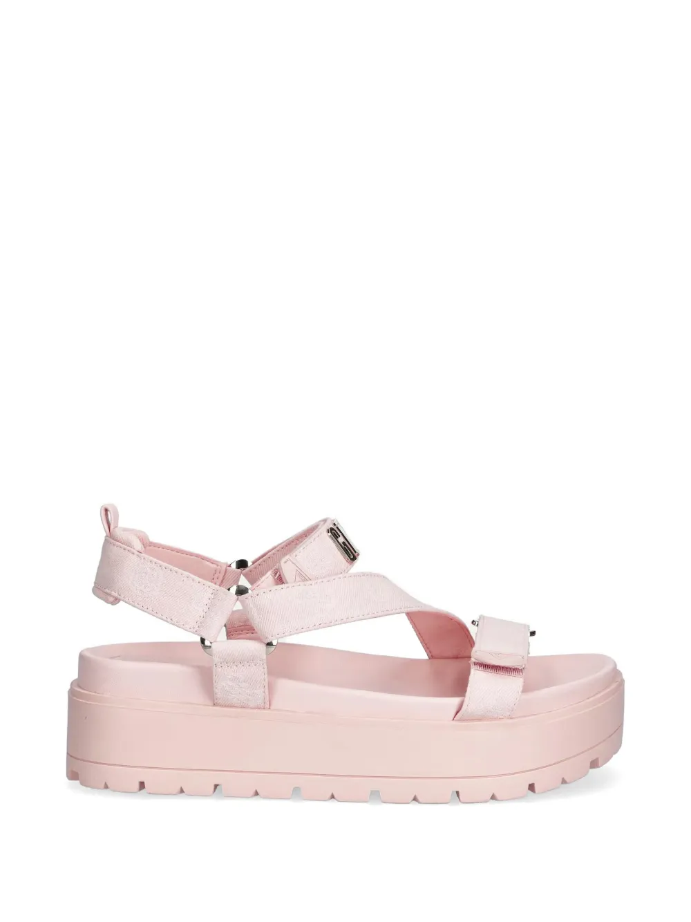 GUESS USA Fetta logo-plaque sandals Roze