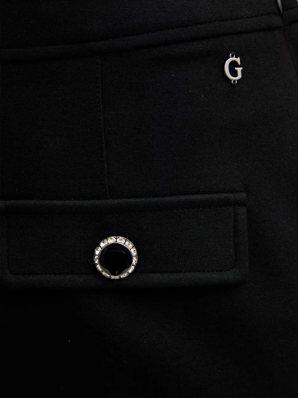 GUESS USA Mini-rok met verfraaide knoop Zwart