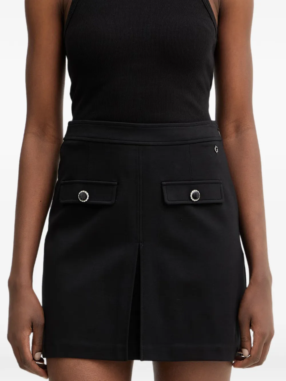 GUESS USA Mini-rok met verfraaide knoop Zwart