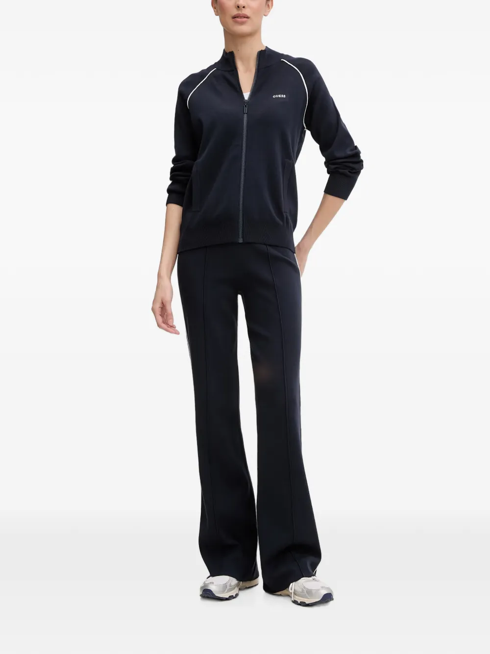 GUESS USA Sweater met raglan mouwen en afwerking Blauw