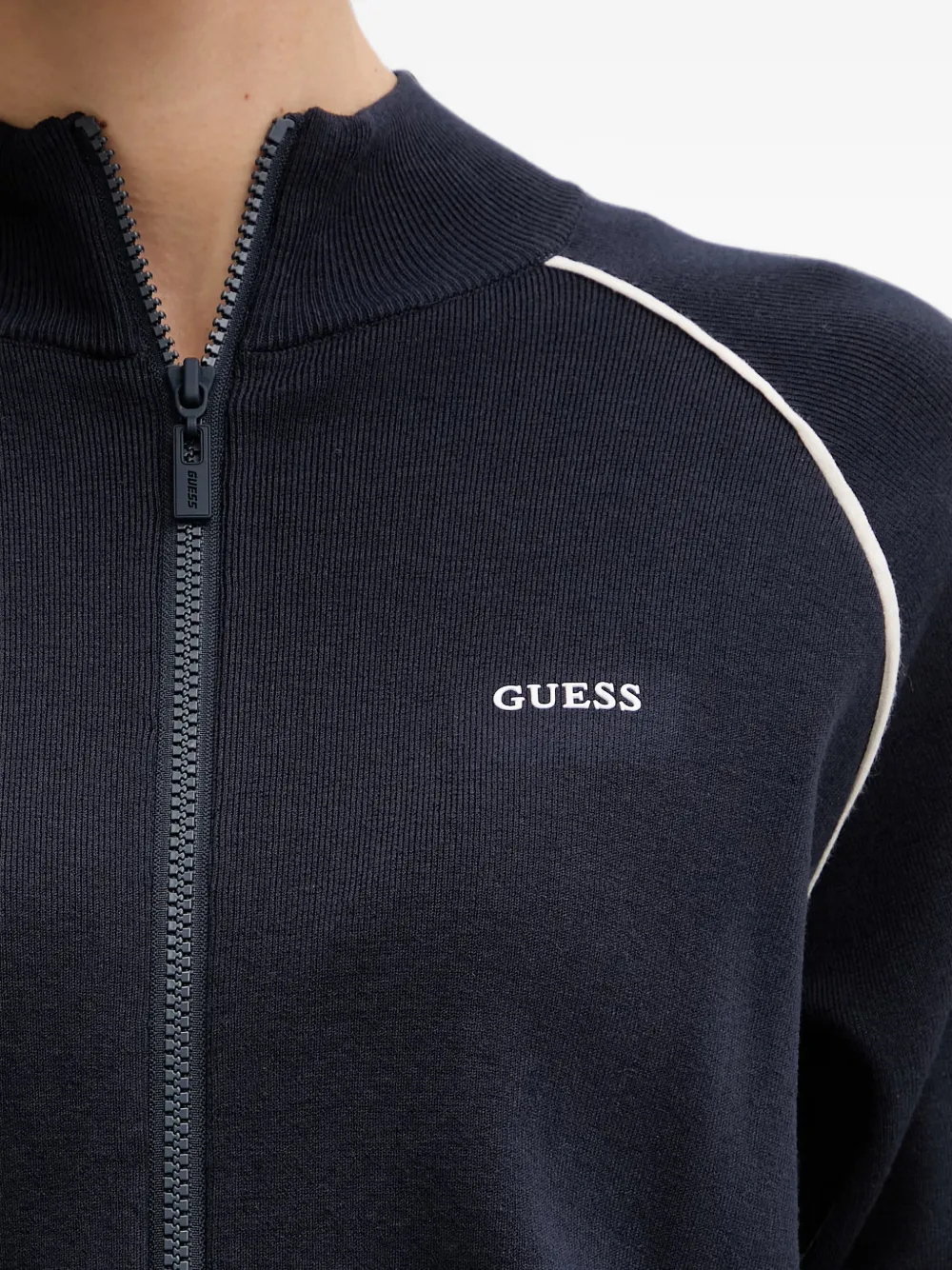 GUESS USA Sweater met raglan mouwen en afwerking Blauw