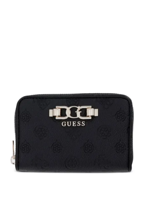 GUESS USA Anise logo-embossed zip-around wallet