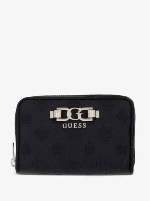 GUESS USA Anise logo-embossed zip-around wallet