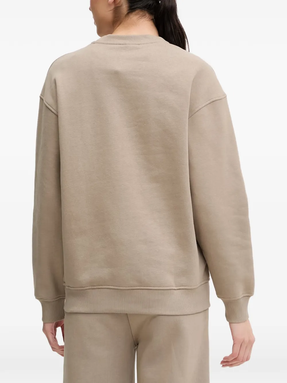 GUESS USA Nay sweater met logoprint en verlaagde schouders Beige
