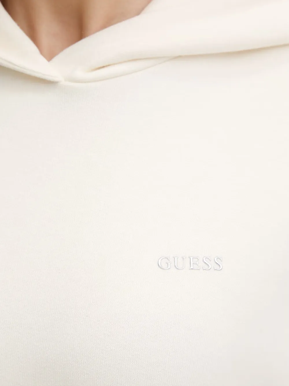 GUESS USA Hoodie met geborduurd logo Beige