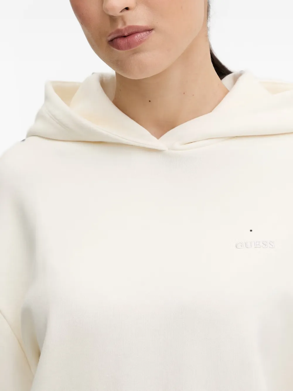 GUESS USA Hoodie met geborduurd logo Beige