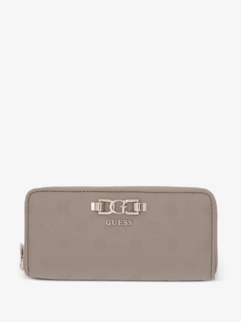 GUESS USA Anise logo-embossed zip-around wallet