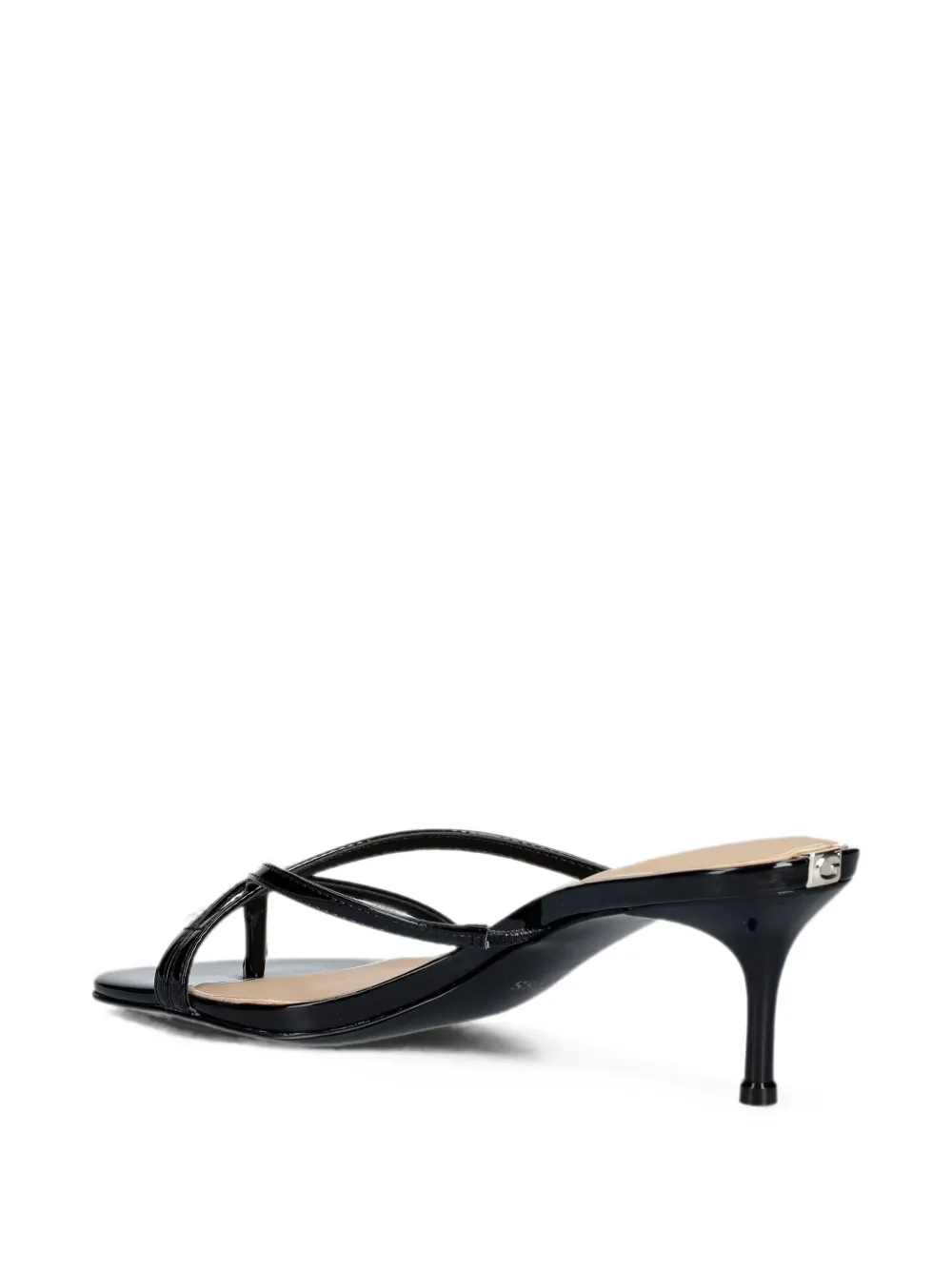 GUESS USA Gazey patent-finish strappy sandals Zwart