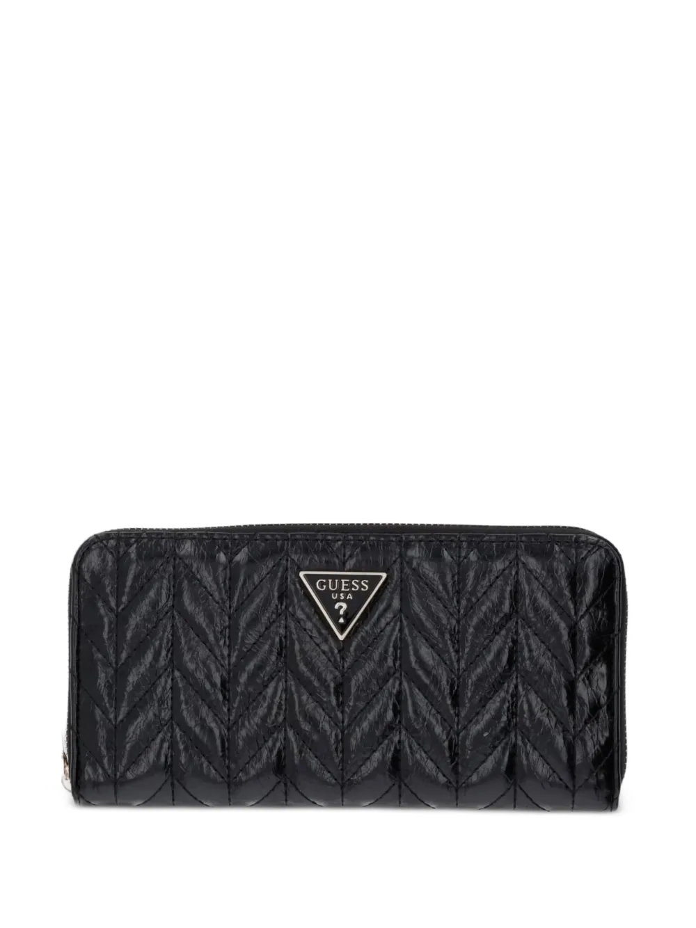 GUESS USA Cheryl chevron-quilted wallet - Nero