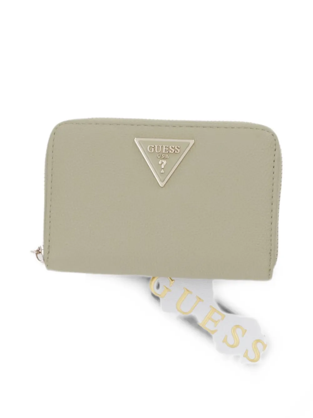 GUESS USA Laurel portemonnee met logoplakkaat en rits Groen