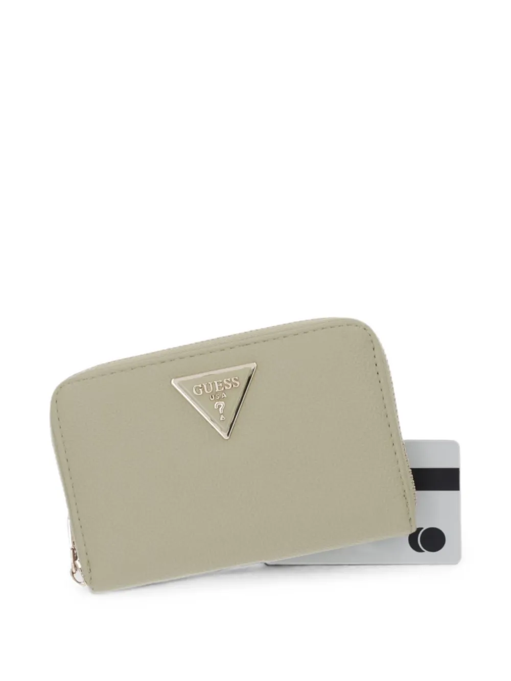 GUESS USA Laurel portemonnee met logoplakkaat en rits Groen