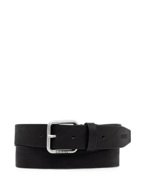 GUESS USA logo-engraved leather belt
