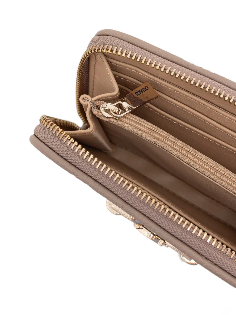 GUESS USA Anise portemonnee met logo-reliëf Beige