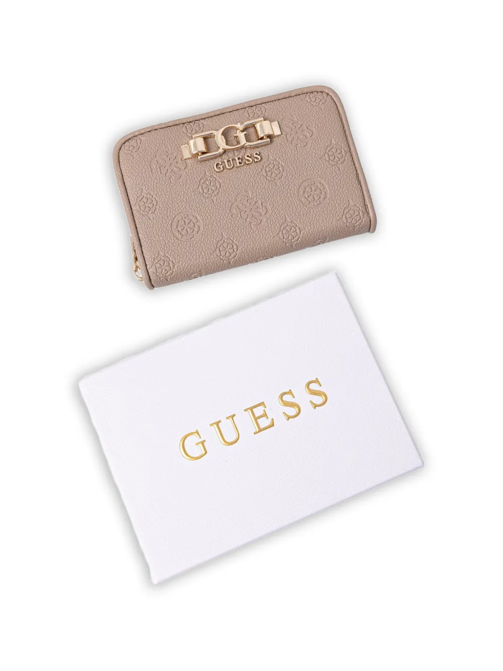 GUESS USA Anise portemonnee met logo-reliëf Beige