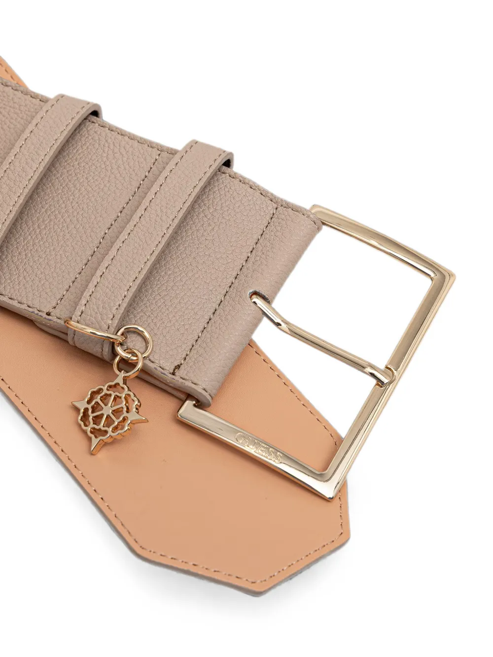 GUESS USA Danya riem met bedel en bewerkt effect Beige