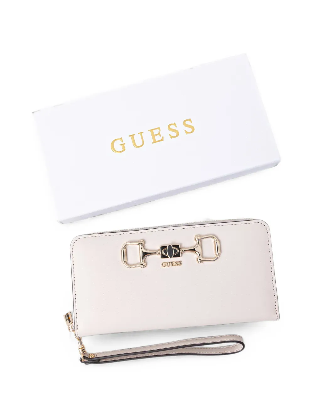 GUESS USA Janie portemonnee met logoplakkaat Beige