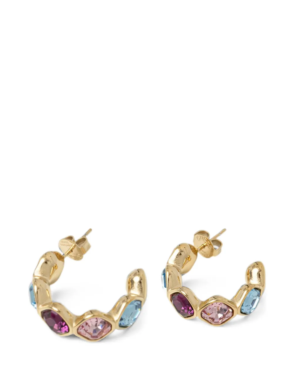 GUESS USA Orecchini a cerchio con cristalli - Oro