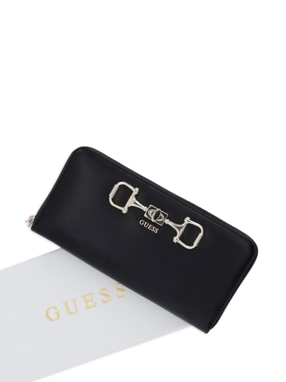 GUESS USA Janie portemonnee met horsebit detail Zwart
