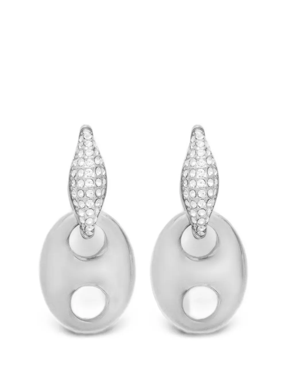GUESS USA Marina crystal-embellished drop earrings - Argento