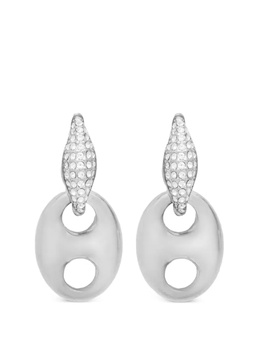 GUESS USA Marina crystal-embellished drop earrings - Argento