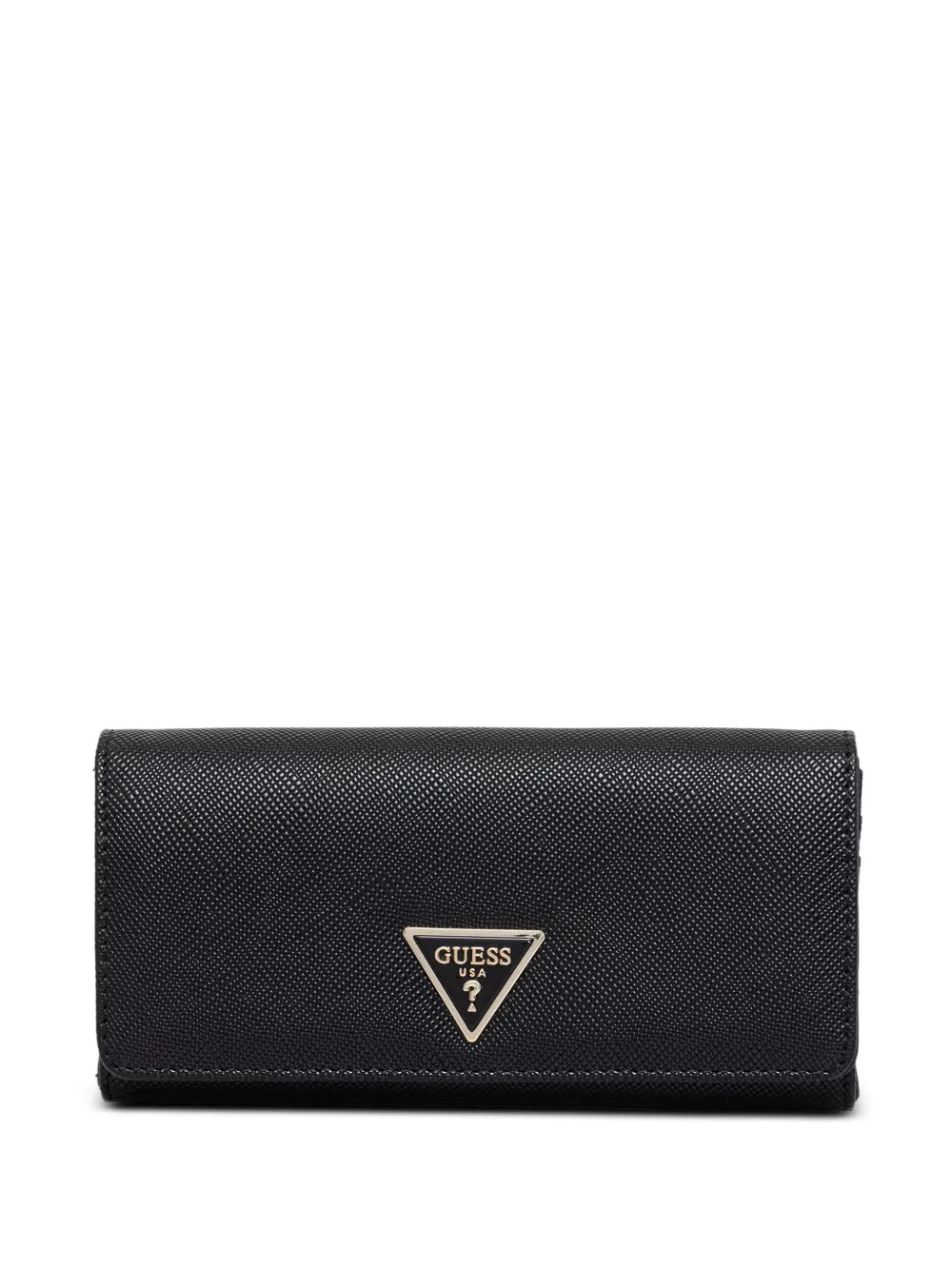 GUESS USA Laurel logo-plaque foldover wallet - Nero