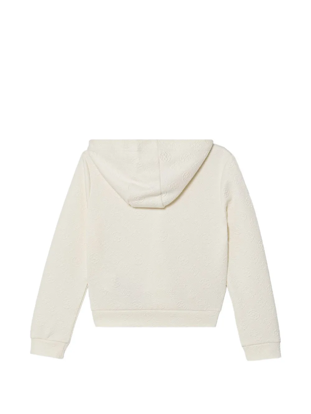 guess kids logo-embossed hoodie Beige