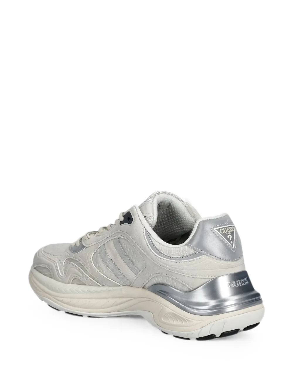 GUESS USA Squan panelled logo-print sneakers Grijs