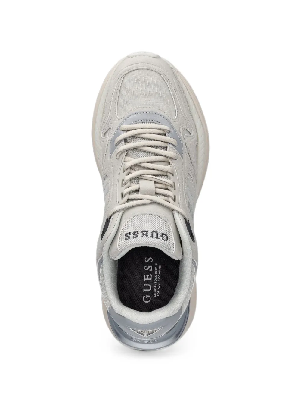 GUESS USA Squan panelled logo-print sneakers Grijs