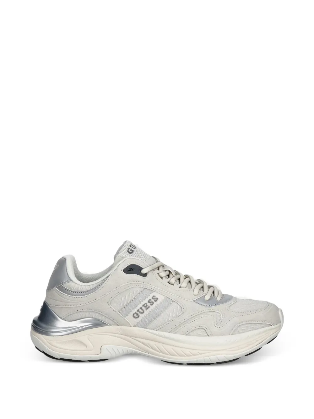 GUESS USA Squan panelled logo-print sneakers - Grigio