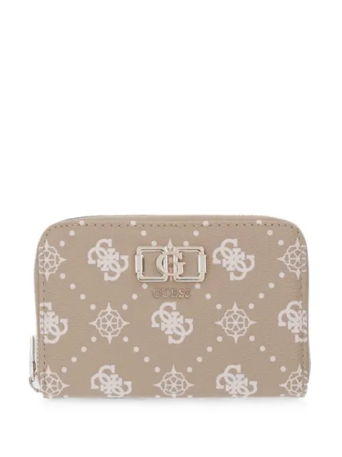 GUESS USA Emelie logo-print zip-around wallet