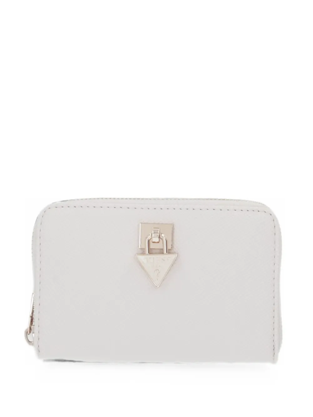 GUESS USA Patsie logo-plaque zip-around wallet - Bianco