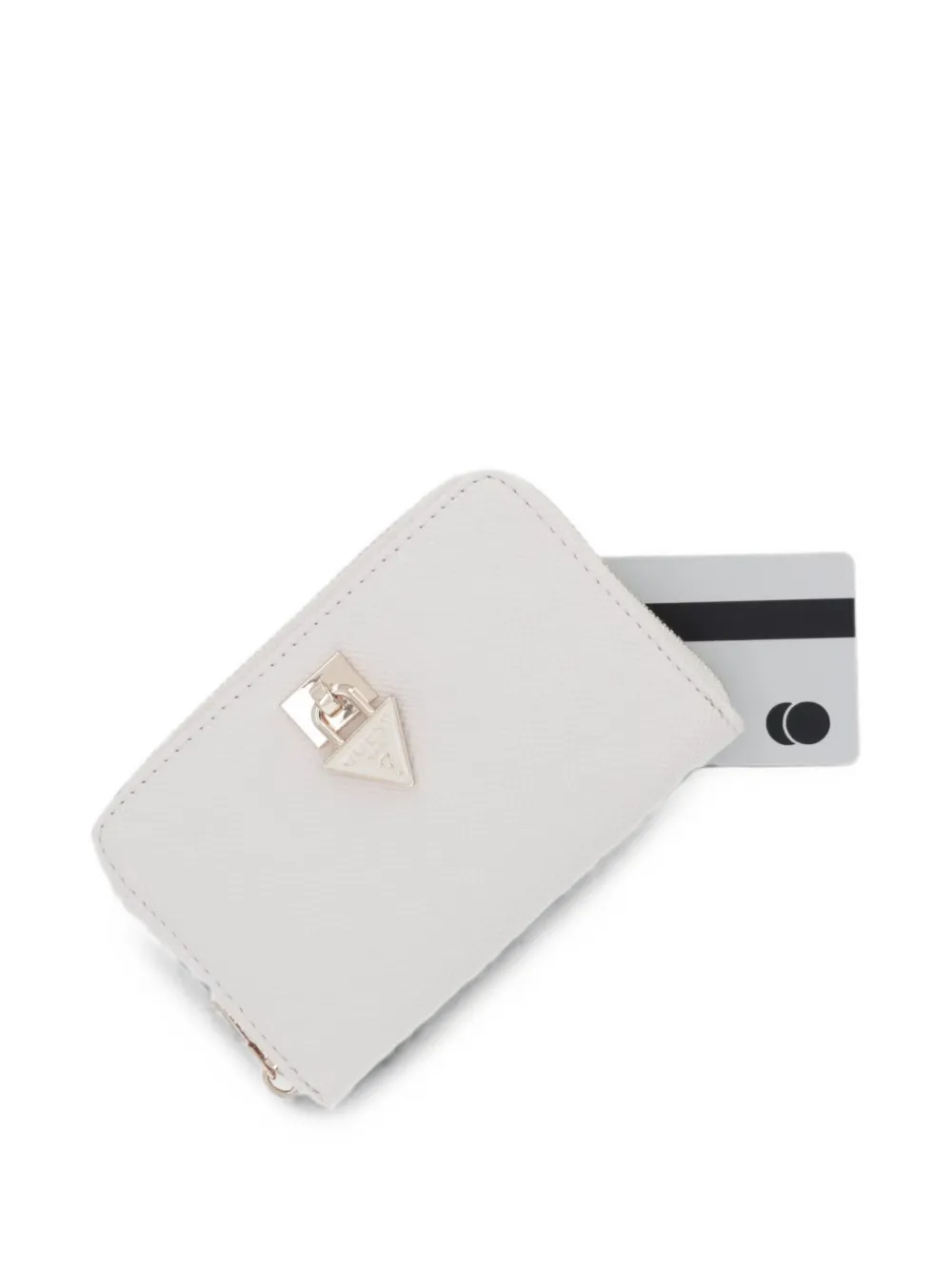 GUESS USA Patsie portemonnee met logoplakkaat en rits Wit