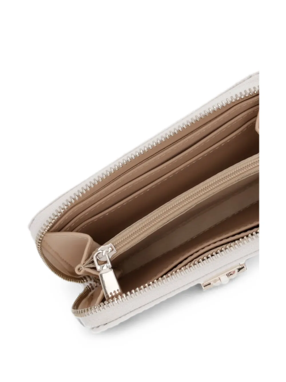 GUESS USA Patsie portemonnee met logoplakkaat en rits Wit