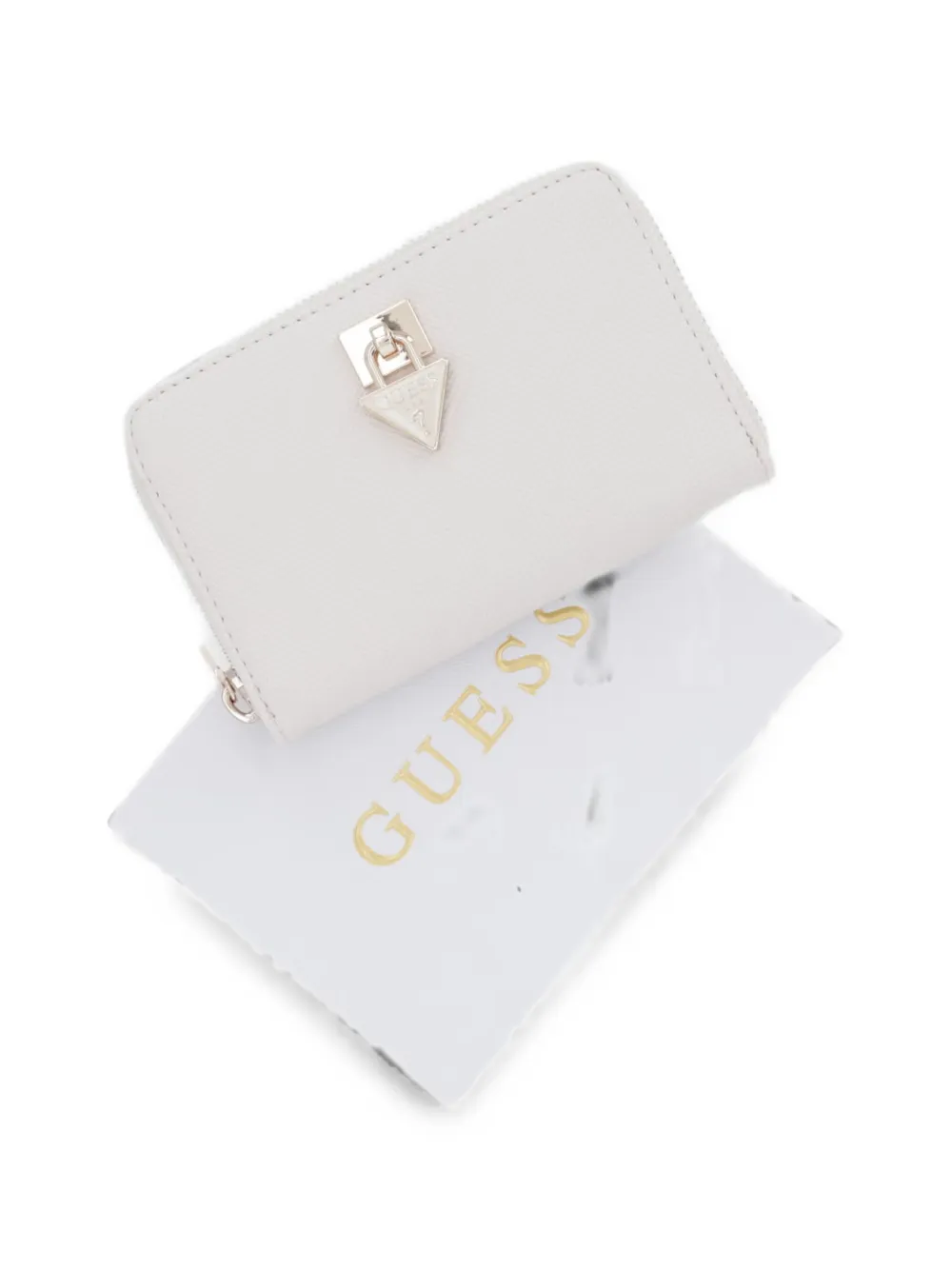 GUESS USA Patsie portemonnee met logoplakkaat en rits Wit