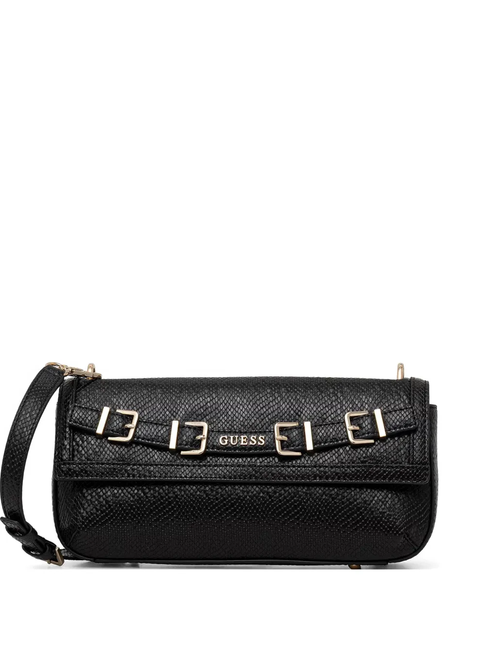GUESS USA Schultertasche mit Schnallendetail - Schwarz