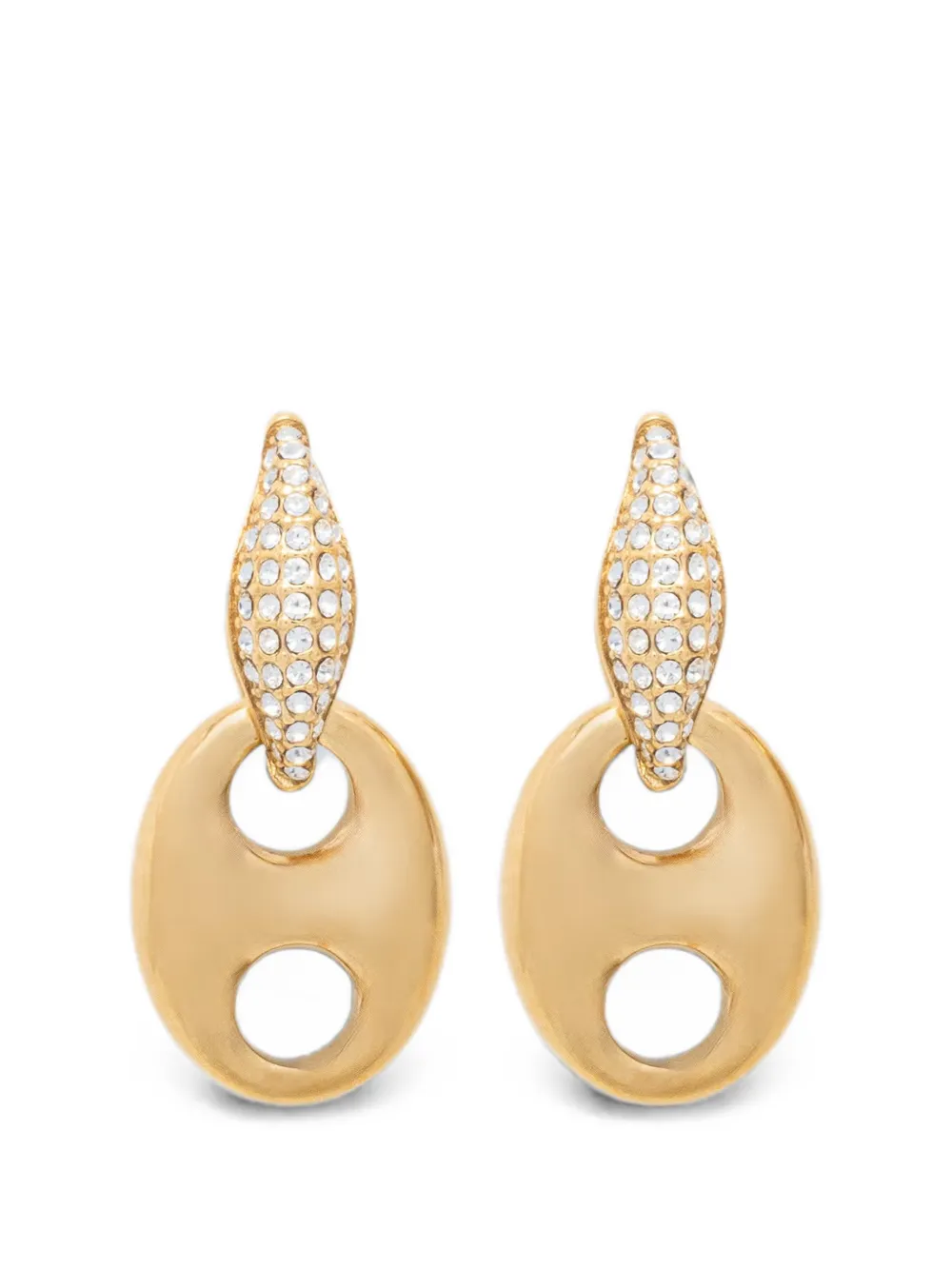 GUESS USA crystal-embellished drop earrings - Oro