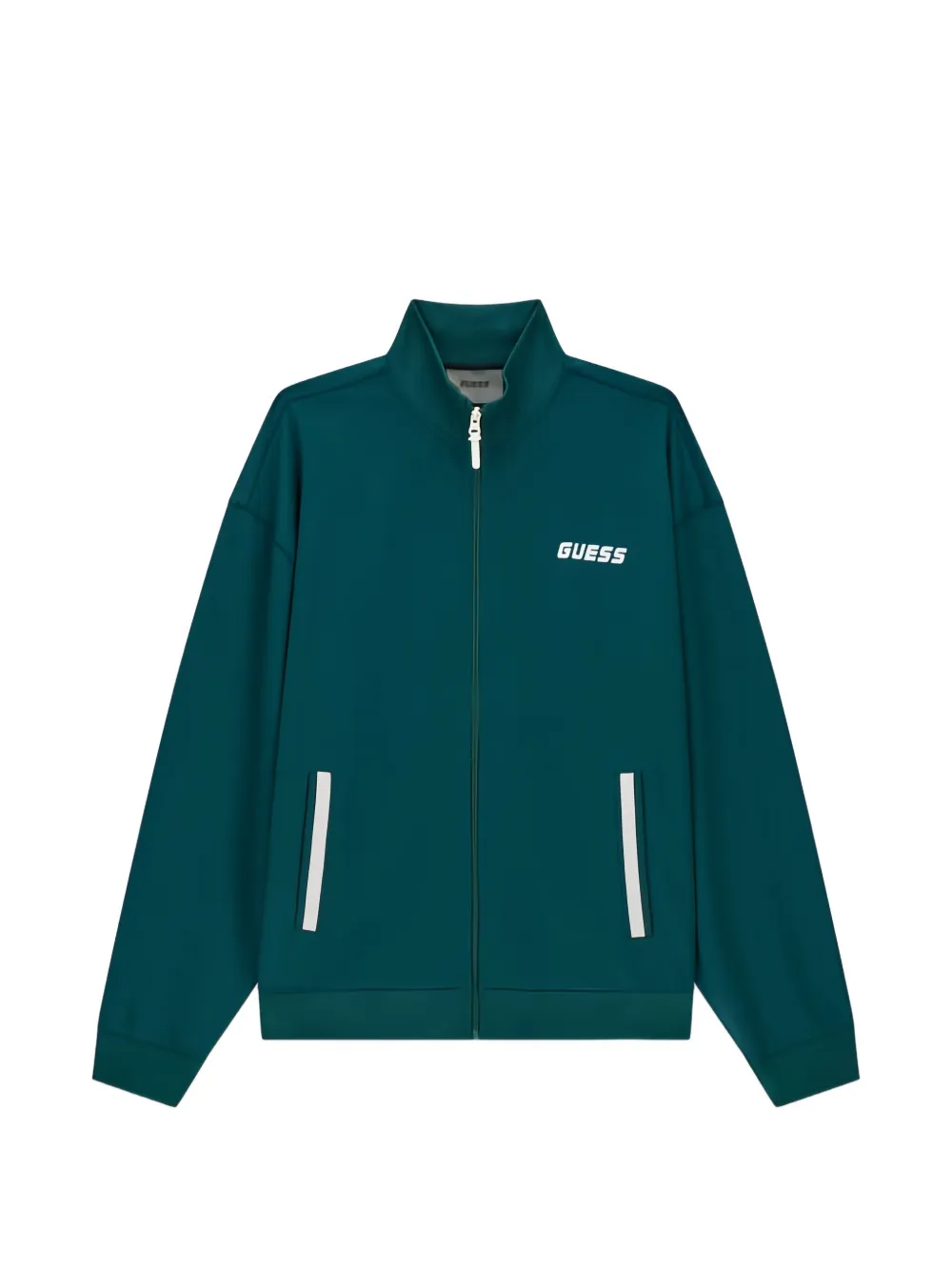GUESS USA logo-print zip-up sweatshirt - Verde