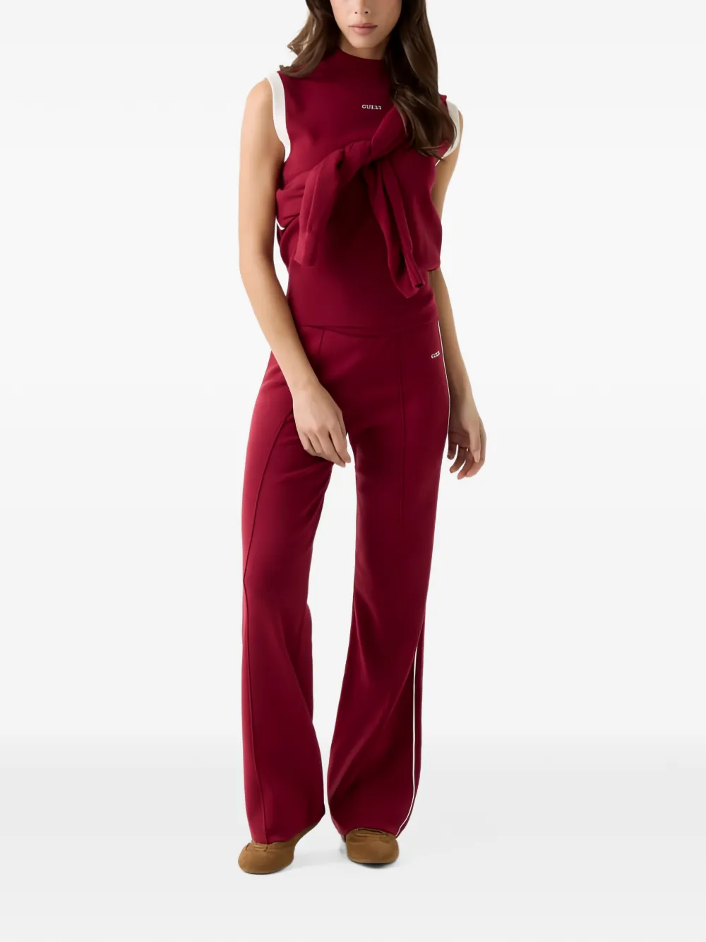 GUESS USA Laurene trainingsbroek met geborduurd logo en zijstreep Rood