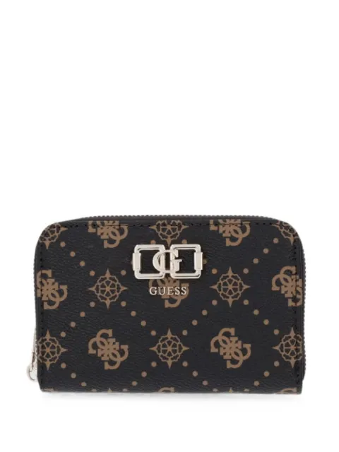 GUESS USA Emelie logo-print zip-around wallet