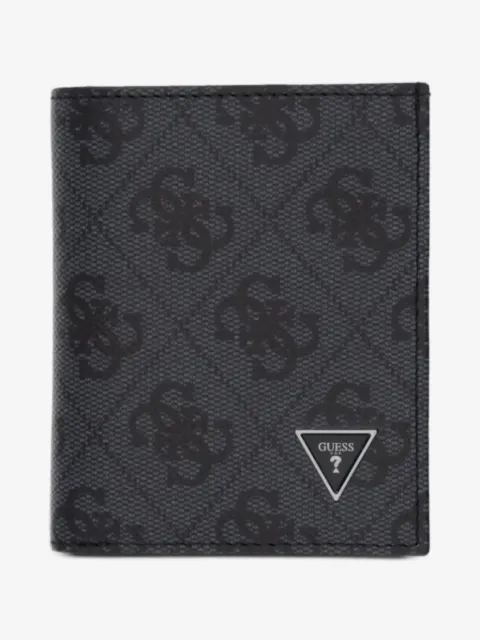 GUESS USA cartera Milano con placa del logo y monograma estampado