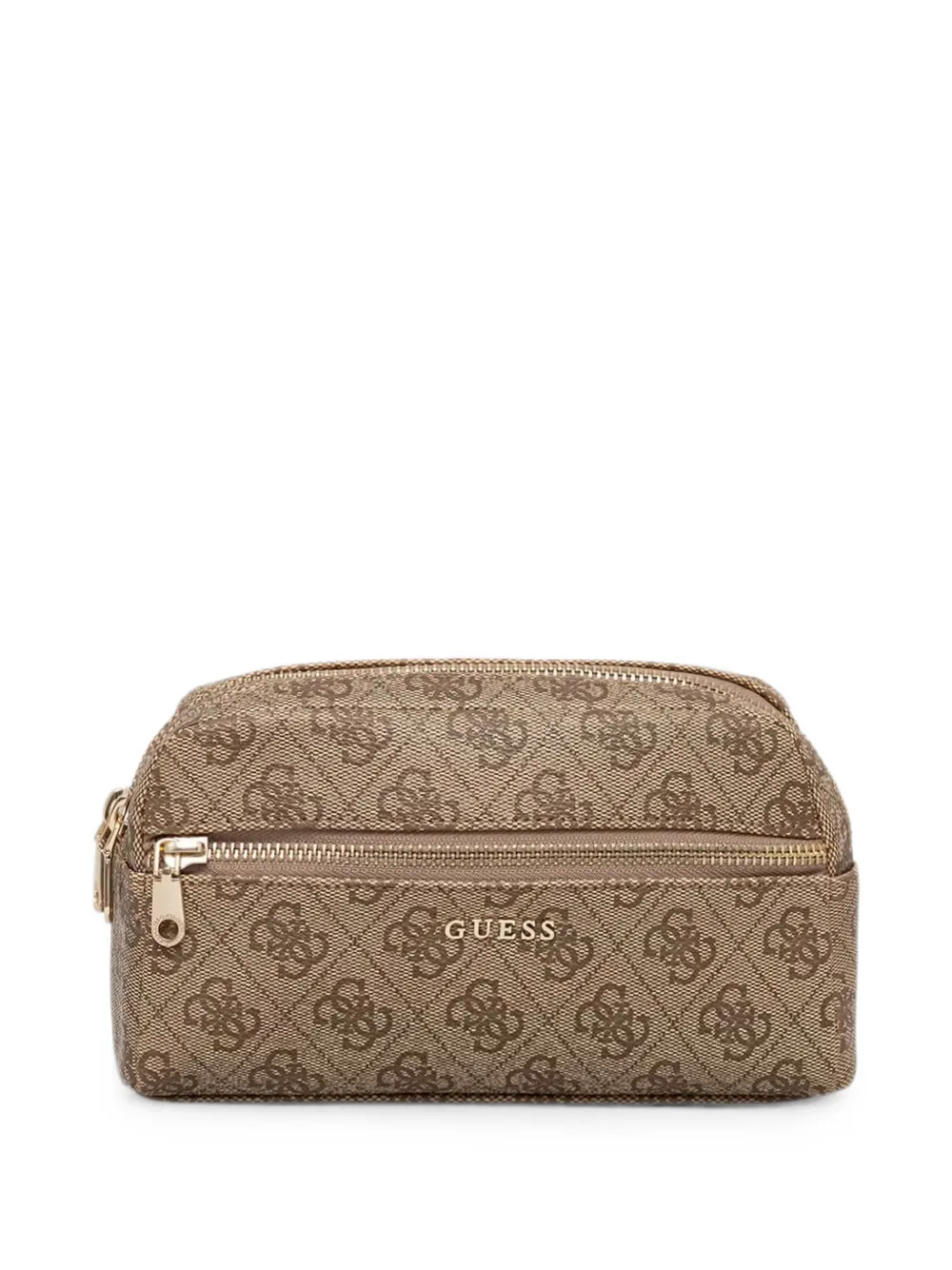 GUESS USA 4G monogram-print zip-around make-up bag - Toni neutri