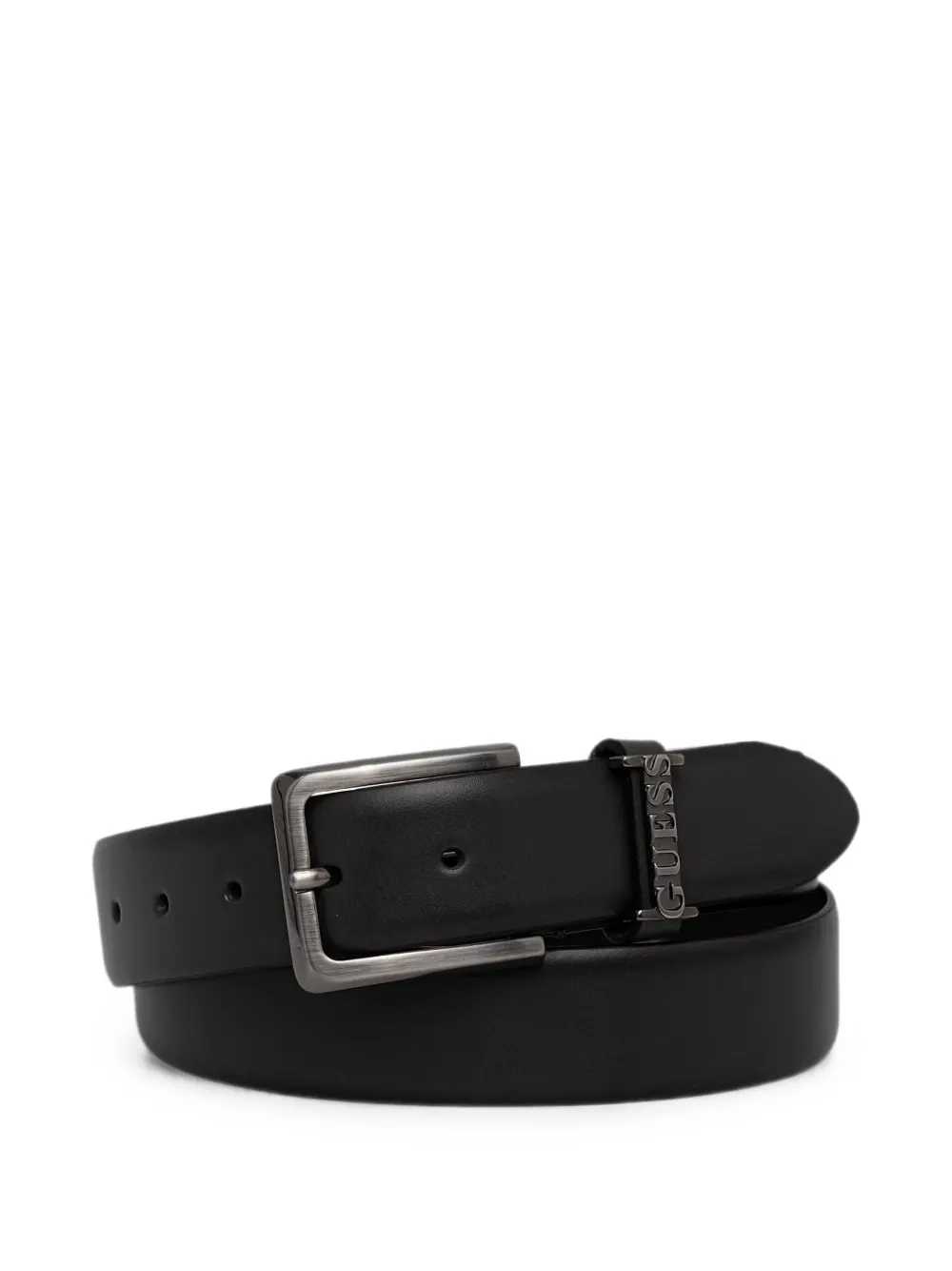 GUESS USA logo-plaque buckle belt - Nero