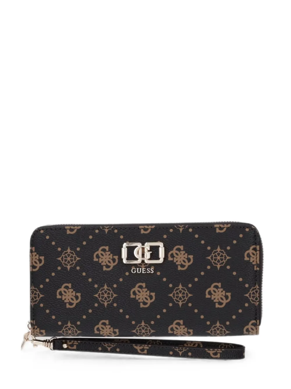 GUESS USA Emelie logo-print zip-around wallet - Marrone