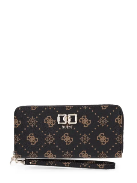 GUESS USA cartera Emelie con logo estampado y cremallera
